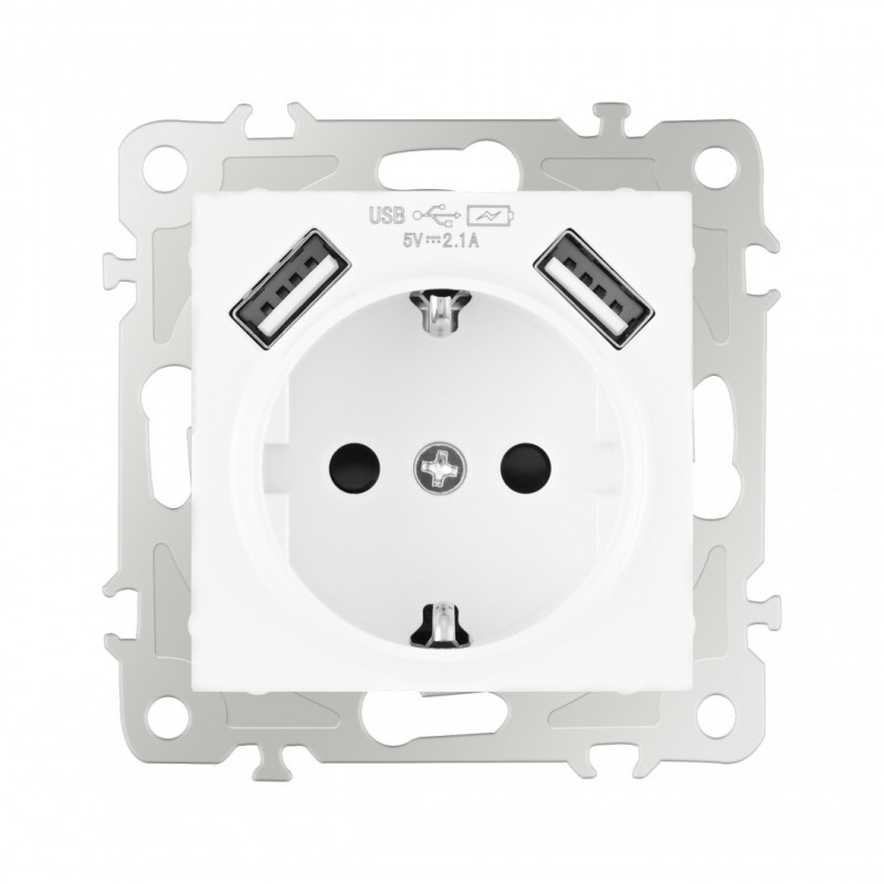 Розетка Arte Milano 206.47-1.white