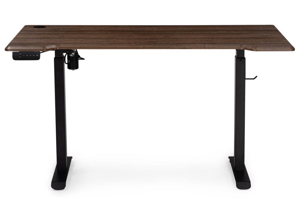 Стол Woodville Маркос с механизмом подъема 140х80х75 орех кантри / черный 536641