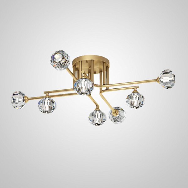 Потолочная люстра RH CH L8 Brass by ImperiumLoft