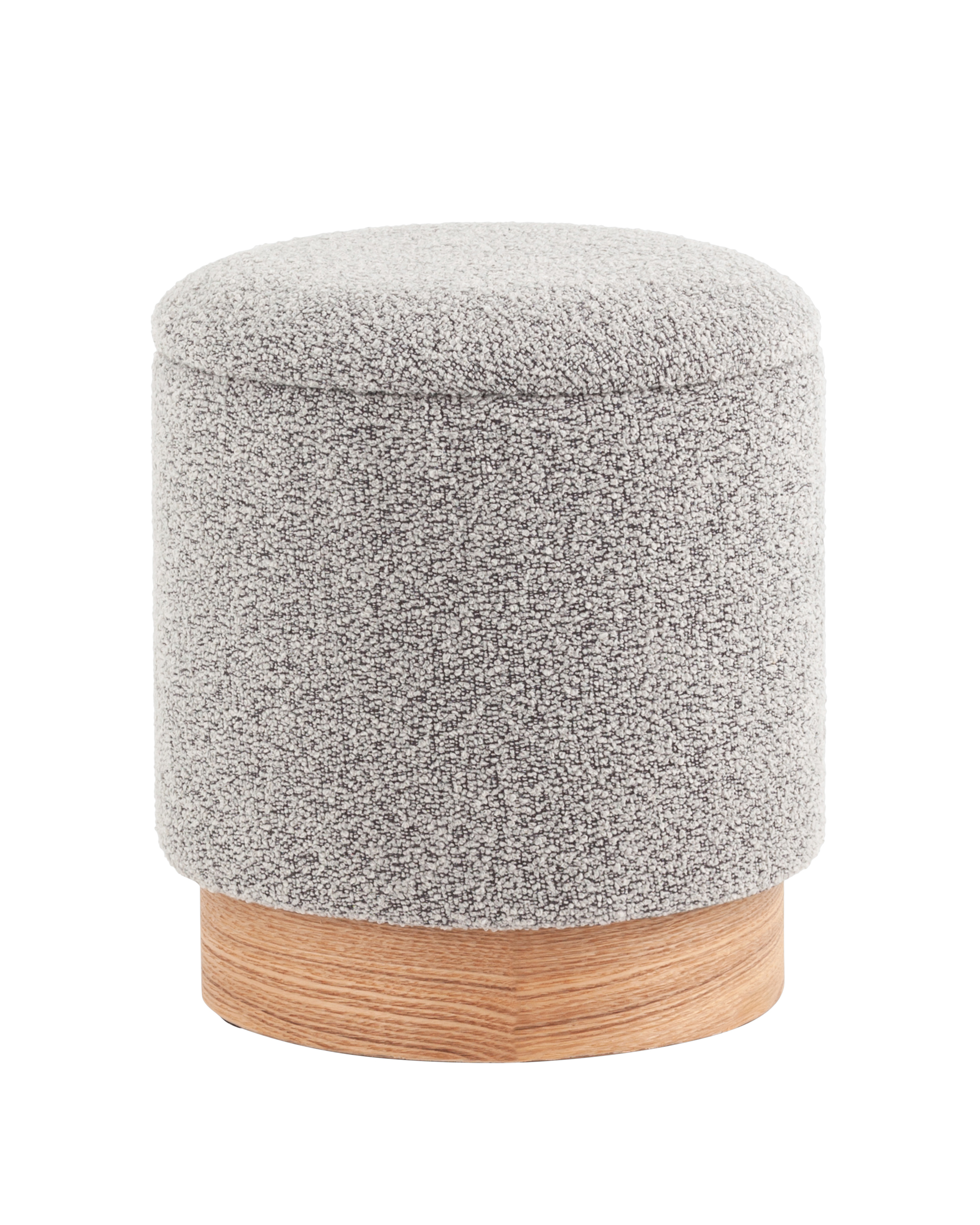 Пуф с ящиком Холли XS букле серый Stool Group