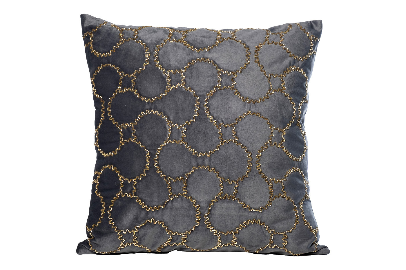 Подушка декоративная с бисером "Восьмерки" синяя Garda Decor 70SW-20507