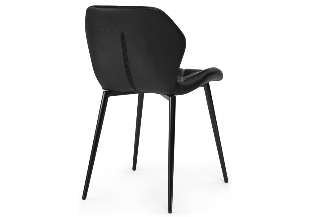 Стул Woodville Вальд экокожа черный / черный глянец 464190