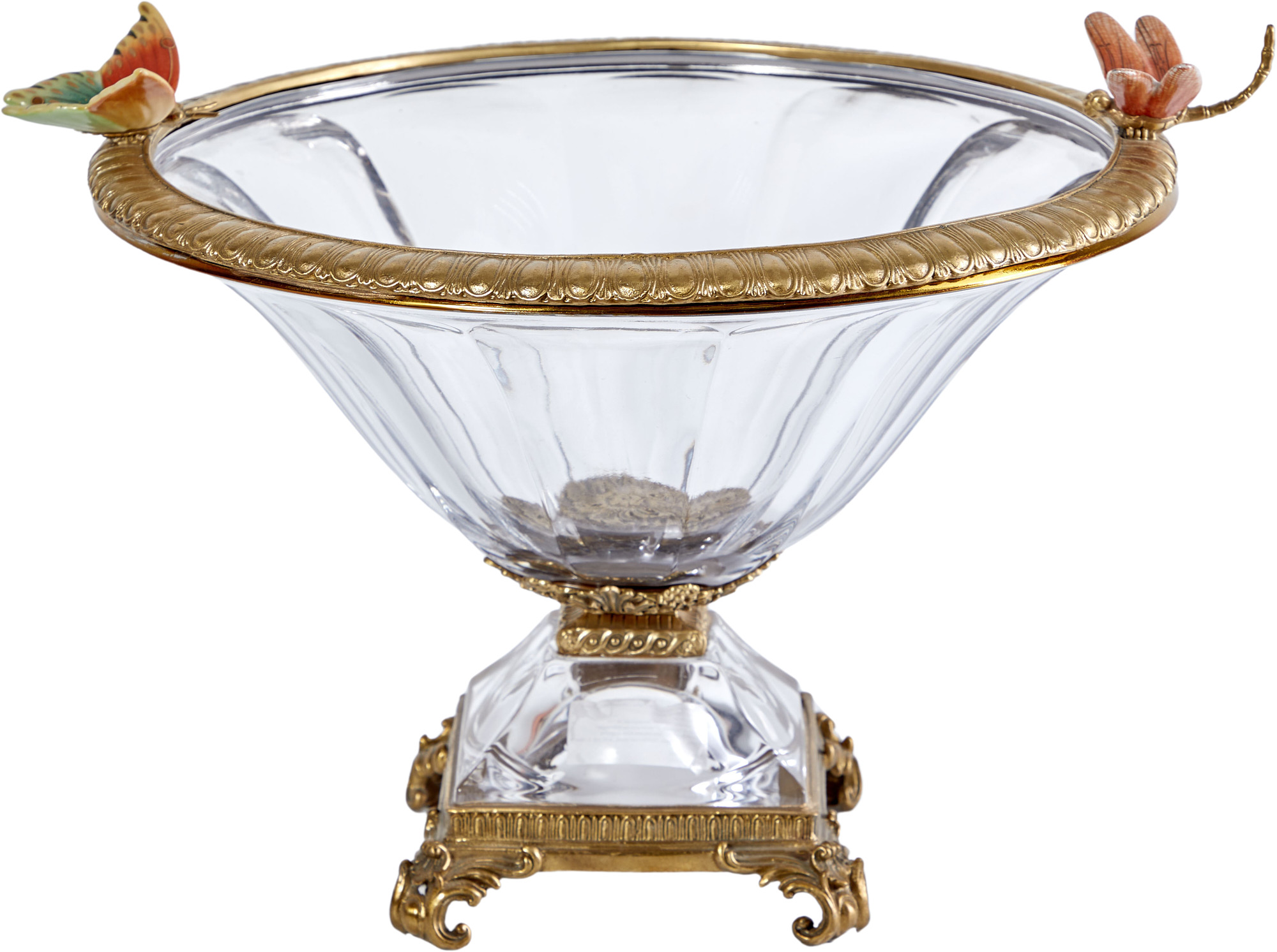 Чаша с бабочкой и стрекозой Glasar HGL379/GLASS