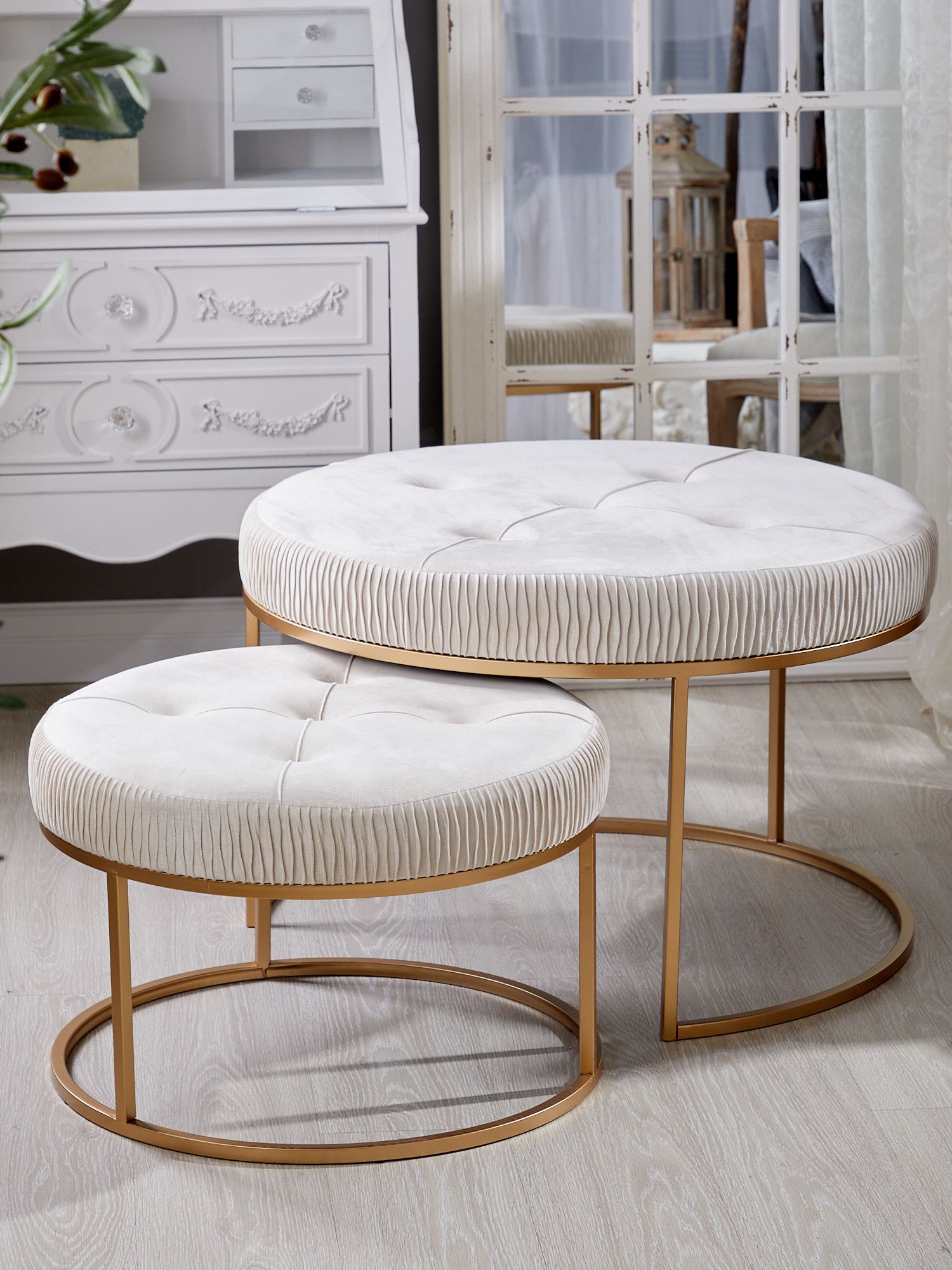 Пуфы, набор Glasar 49-341/BM