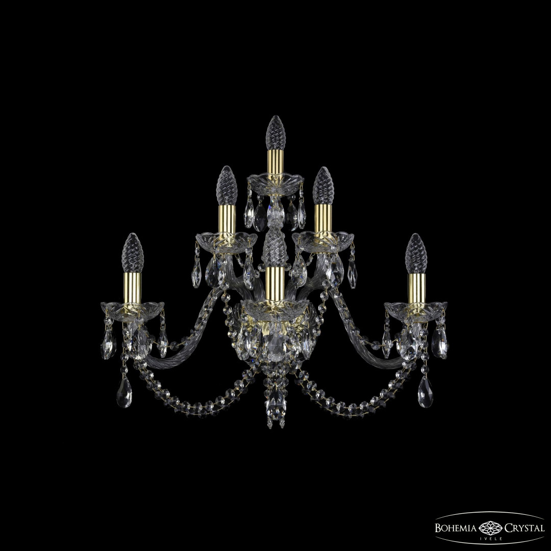 Бра хрустальные 1402B/3+2+1/240 G