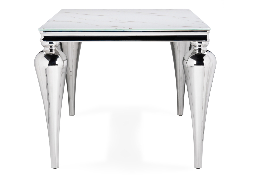 Стол стеклянный Woodville Vase белый 15305