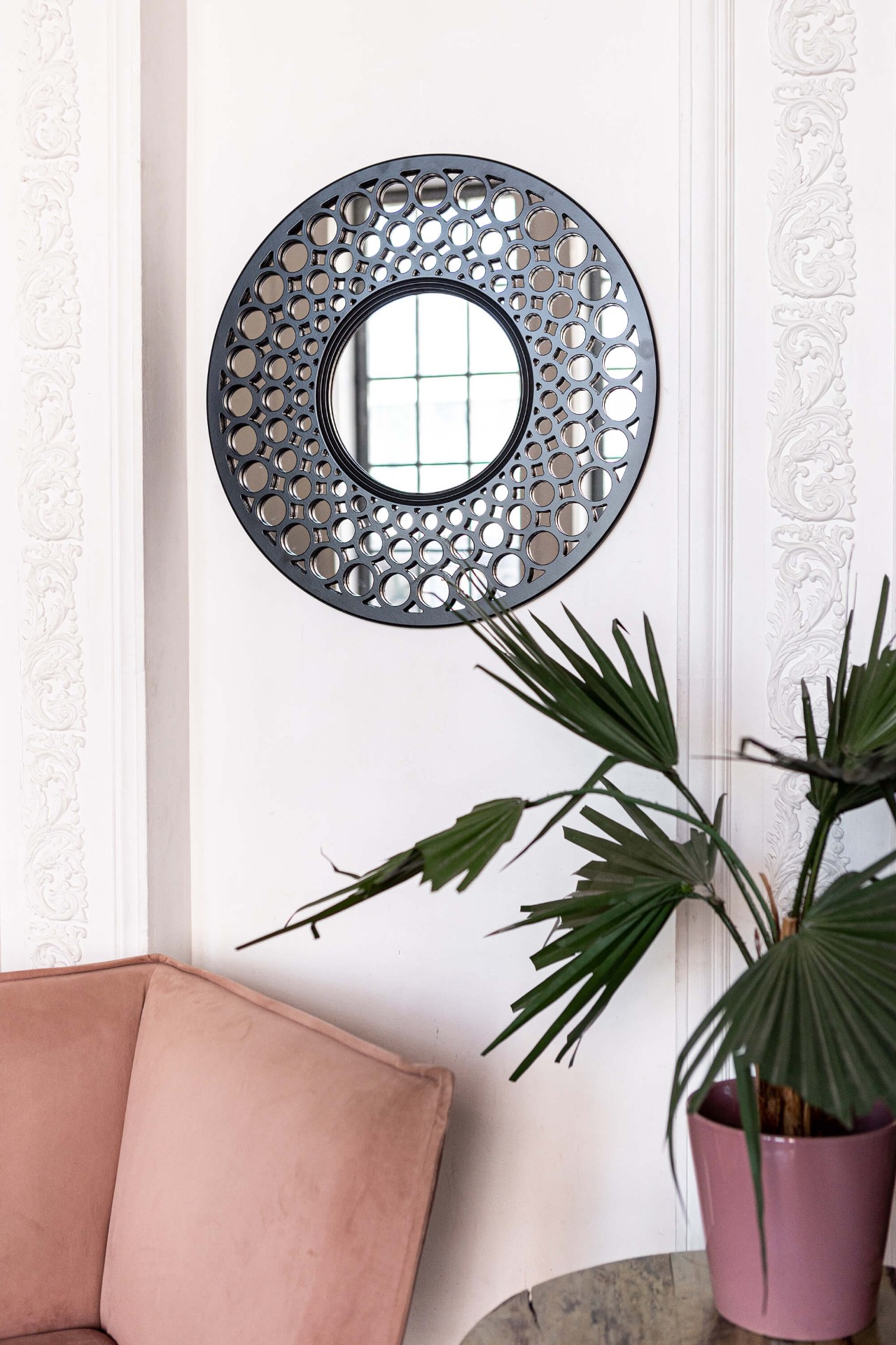 Зеркало BountyHome Round Black mv411-black