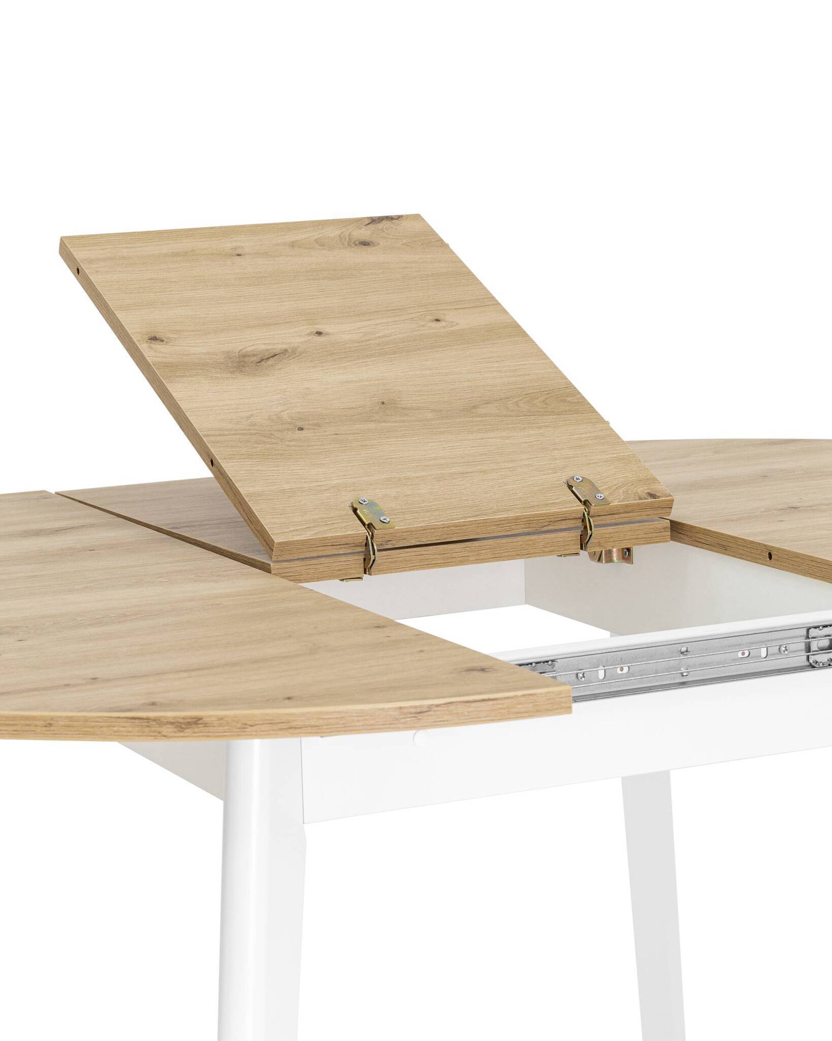 Стол Rondo 100-135*100 дуб/белый Stool Group