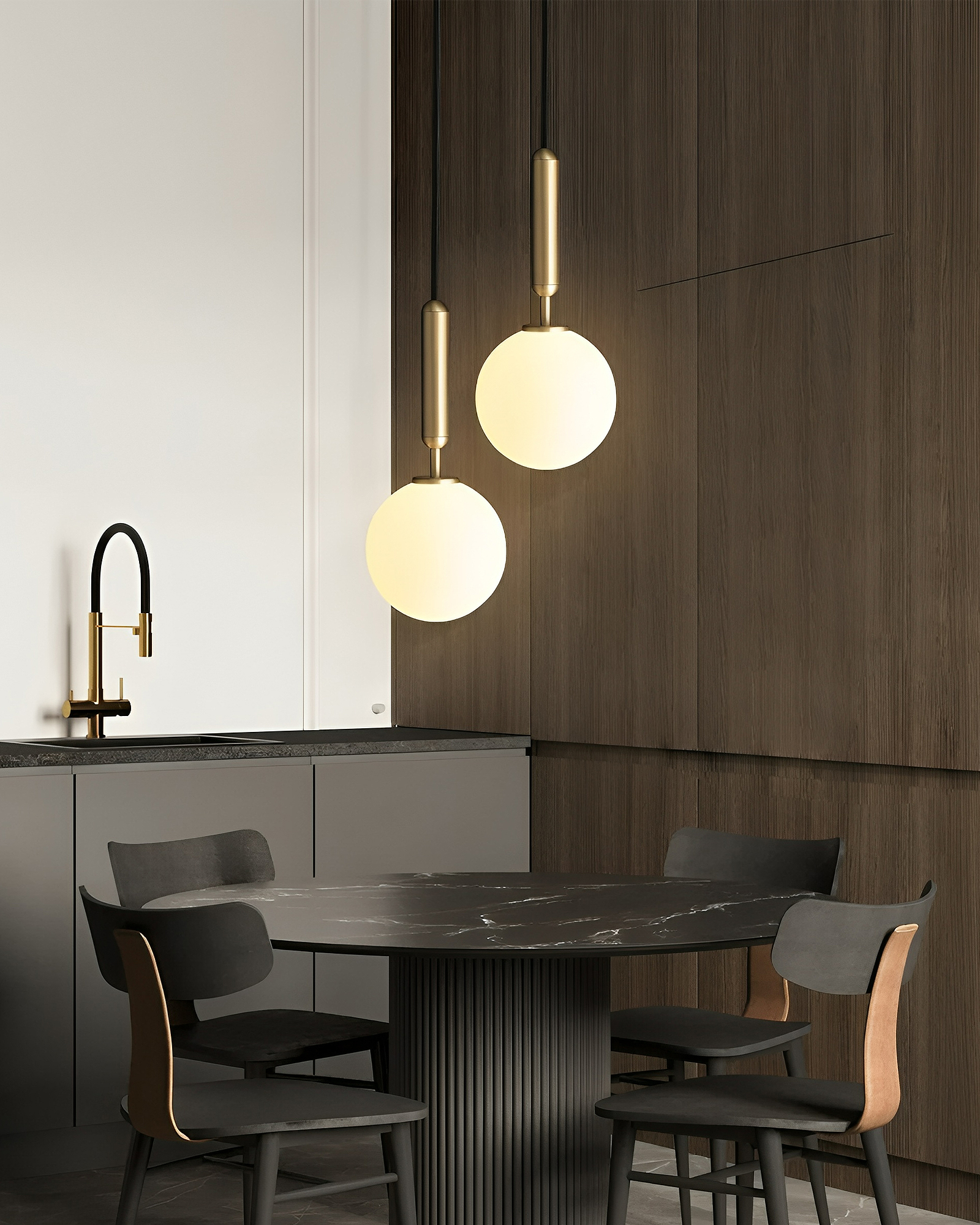 Золотой подвесной светильник Орибо Louvre Home LHLPN210723XNP