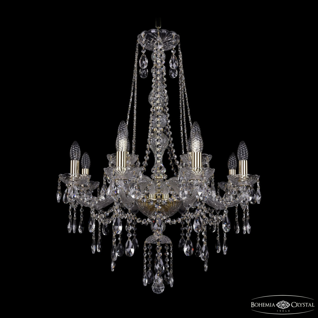 Люстра хрустальная 1415/8+4/220/h-86 G