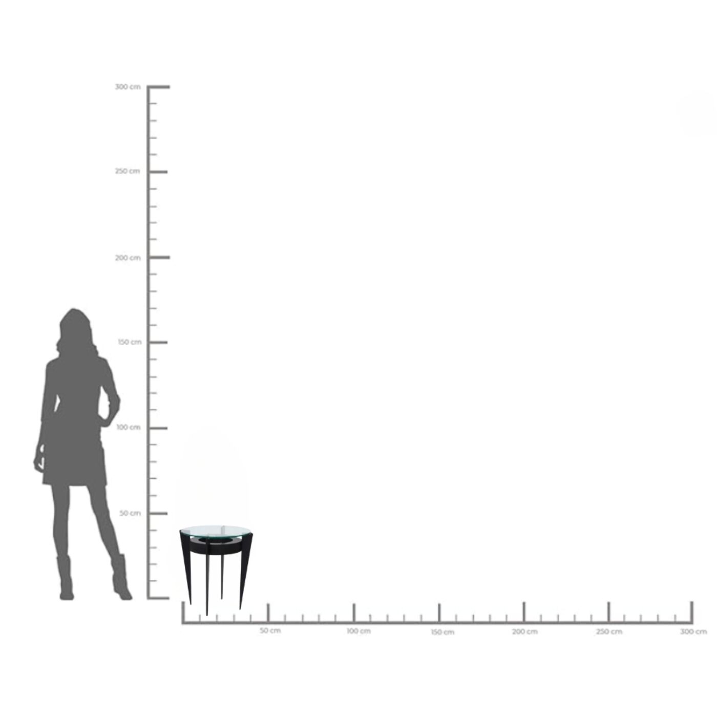 Стол приставной Nino Black Ø41cm KARE 71286