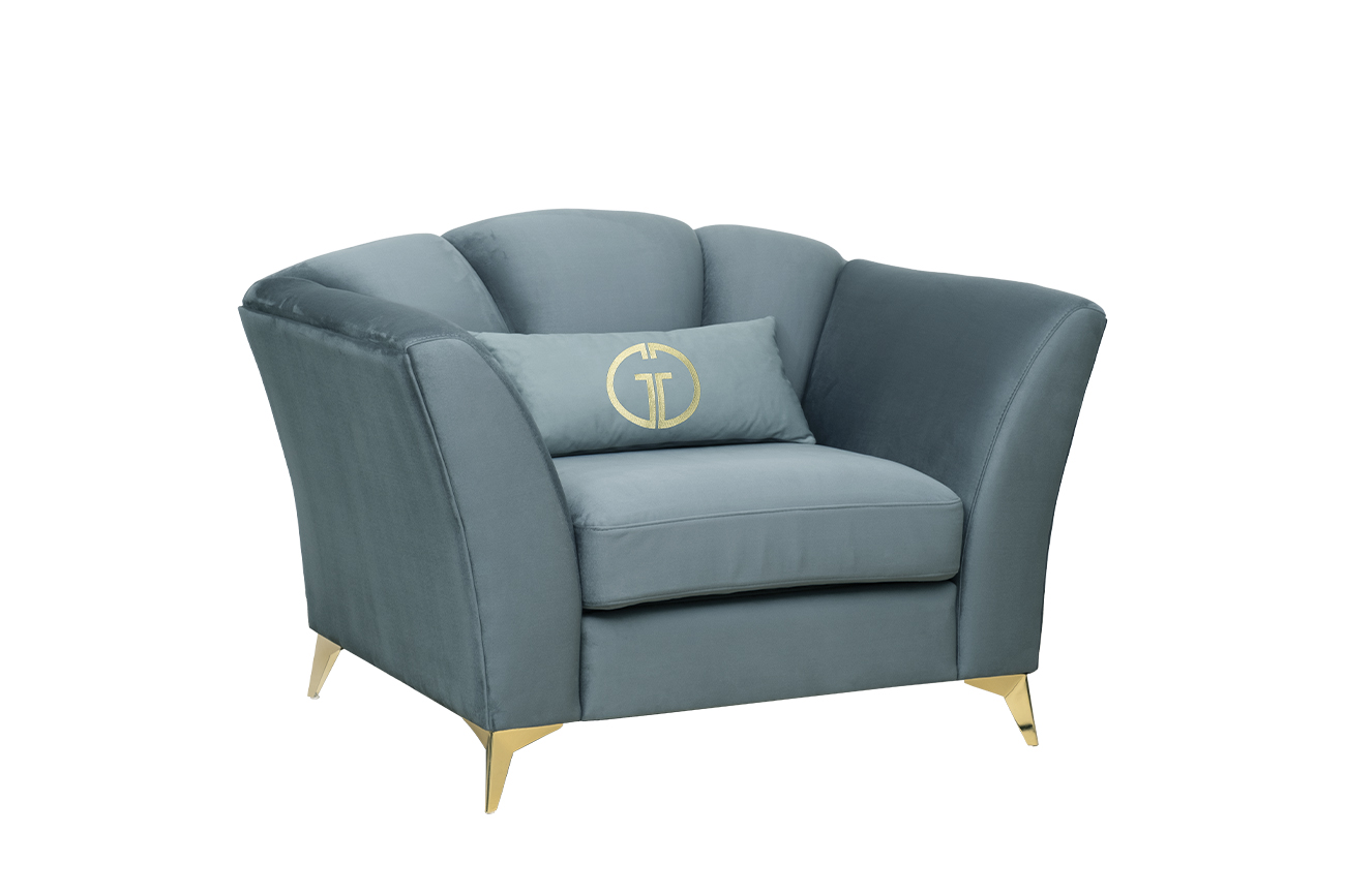 Кресло Annette велюровое бирюзовое Garda Decor ANNETTE-К-2K-Colt1004