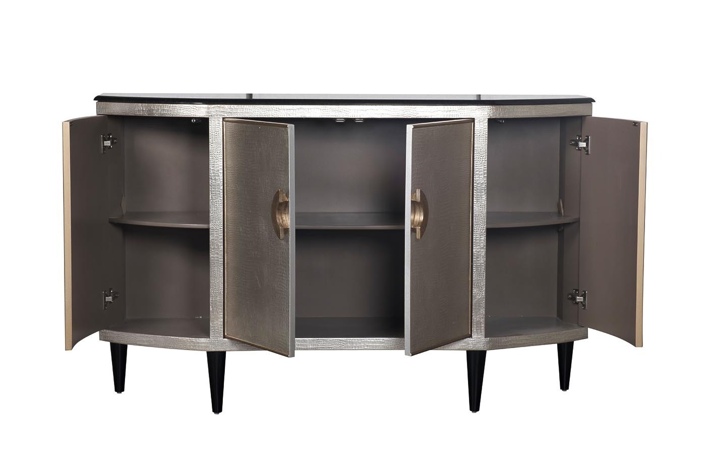 Комод серебристый с гранитной столешницей Garda Decor ART-N2911-S