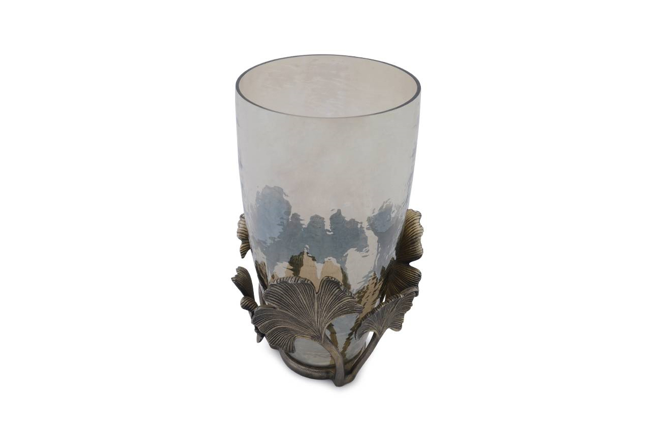 Ваза декоративная Гинкго из текстурированного стекла Garda Decor 69-1117208