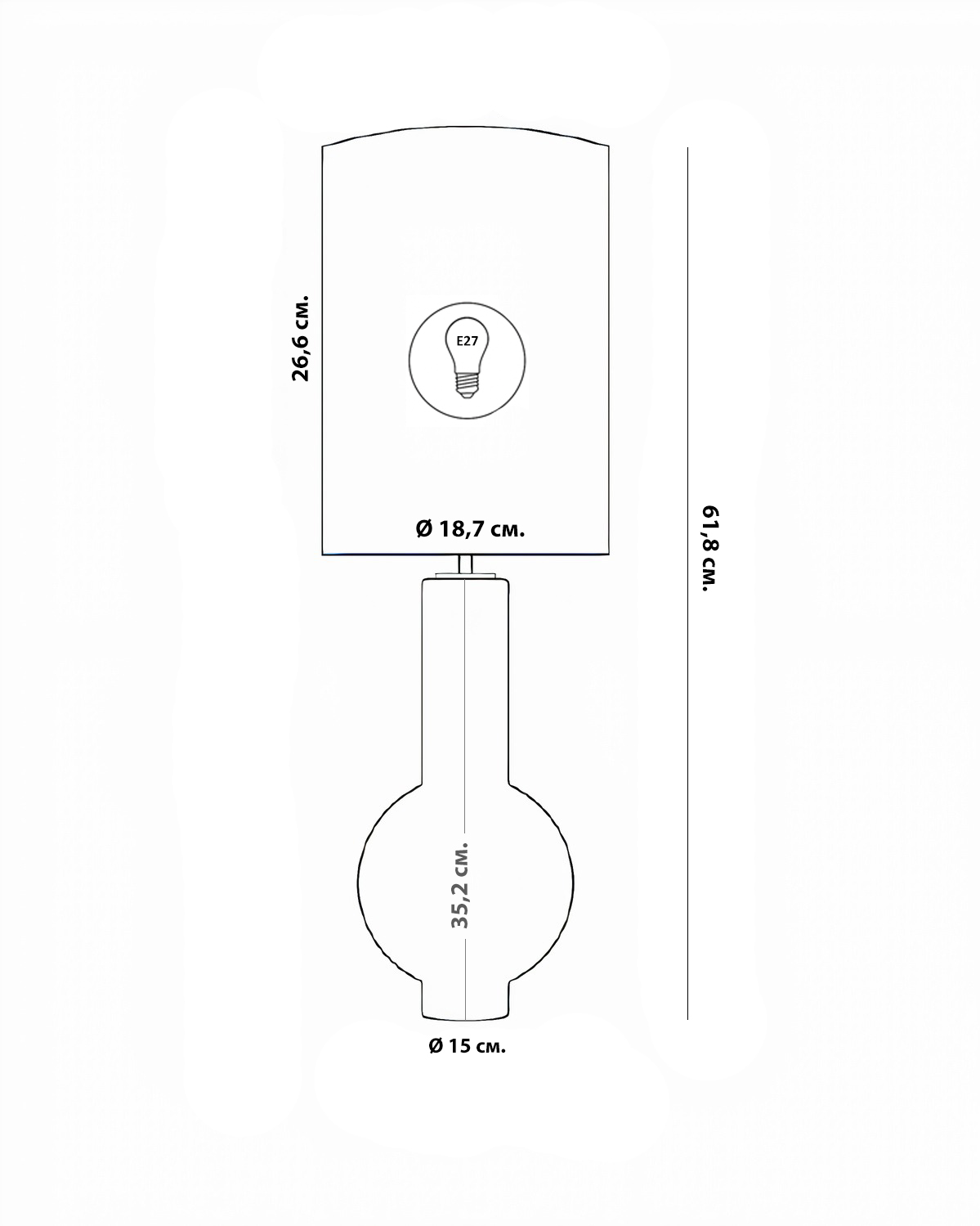 Черная настольная лампа Коэн Louvre Home LTL804822MGI