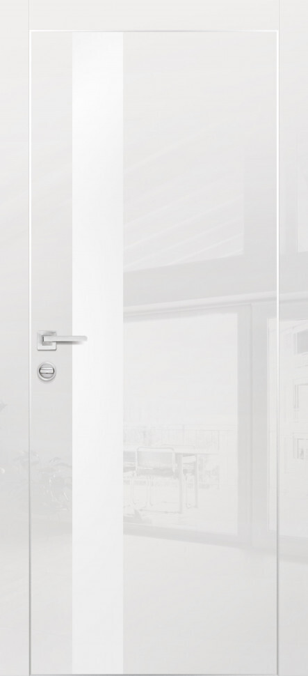 Межкомнатная дверь Graf HGX-10 Белый мателак Белый глянец (1900 х 550)