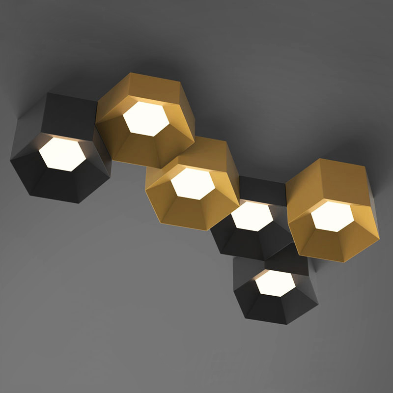 Потолочный светильник HEXAGON A H18 Light green by ImperiumLoft