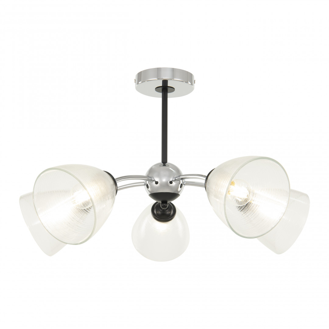 Люстра с плафонами 329007/5 CR.BK Arte Milano