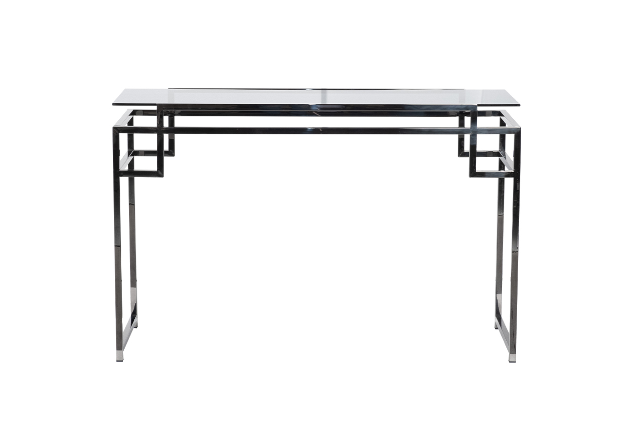 Консоль темное стекло/темный хром Garda Decor 47ED-CST162BL