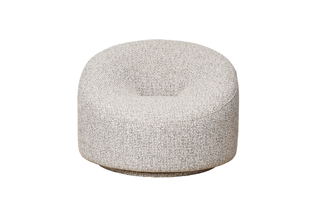 Кресло вращающееся шенилл серое Garda Decor LUNA- SEPPIA SER