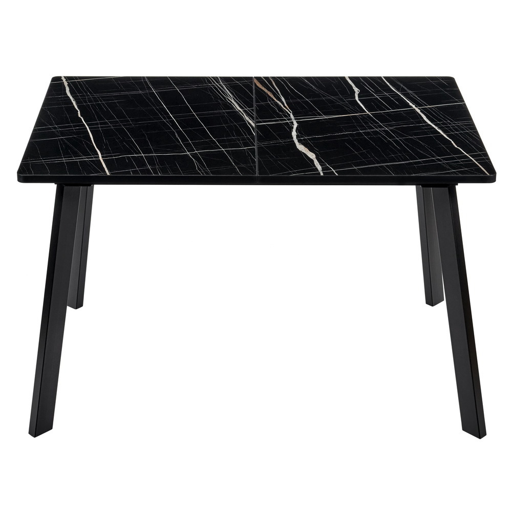 Стол Dublin раскладной 120-160х80х75 чёрный мрамор с чёрными ножками Bradex Home RF 0416