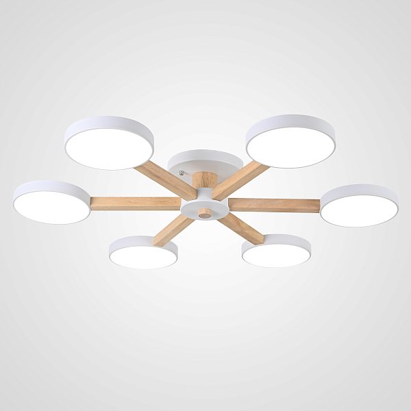 Потолочная люстра TURNA 6 White by ImperiumLoft