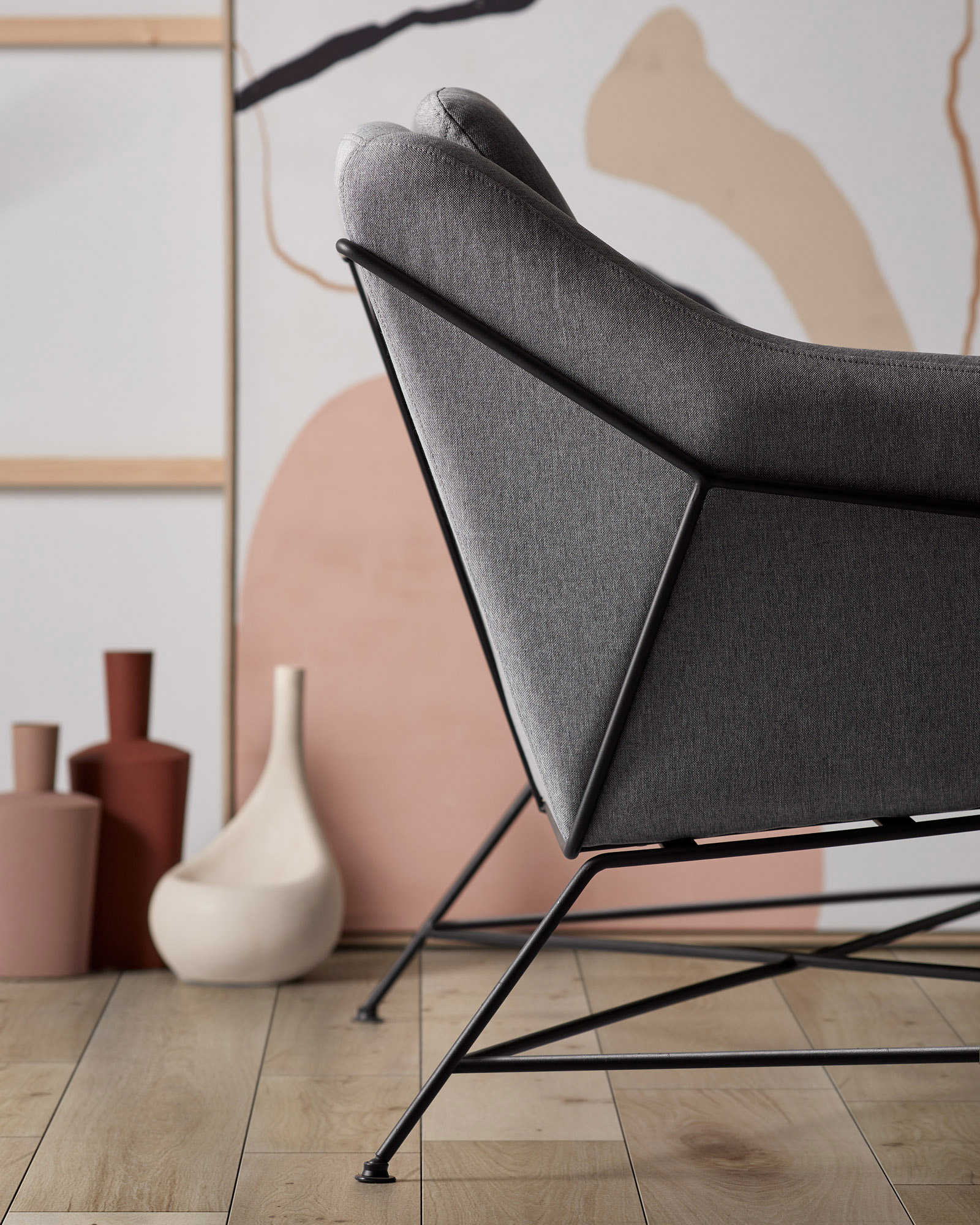 Диван Brida графитовый 128 см La Forma (ex Julia Grup)