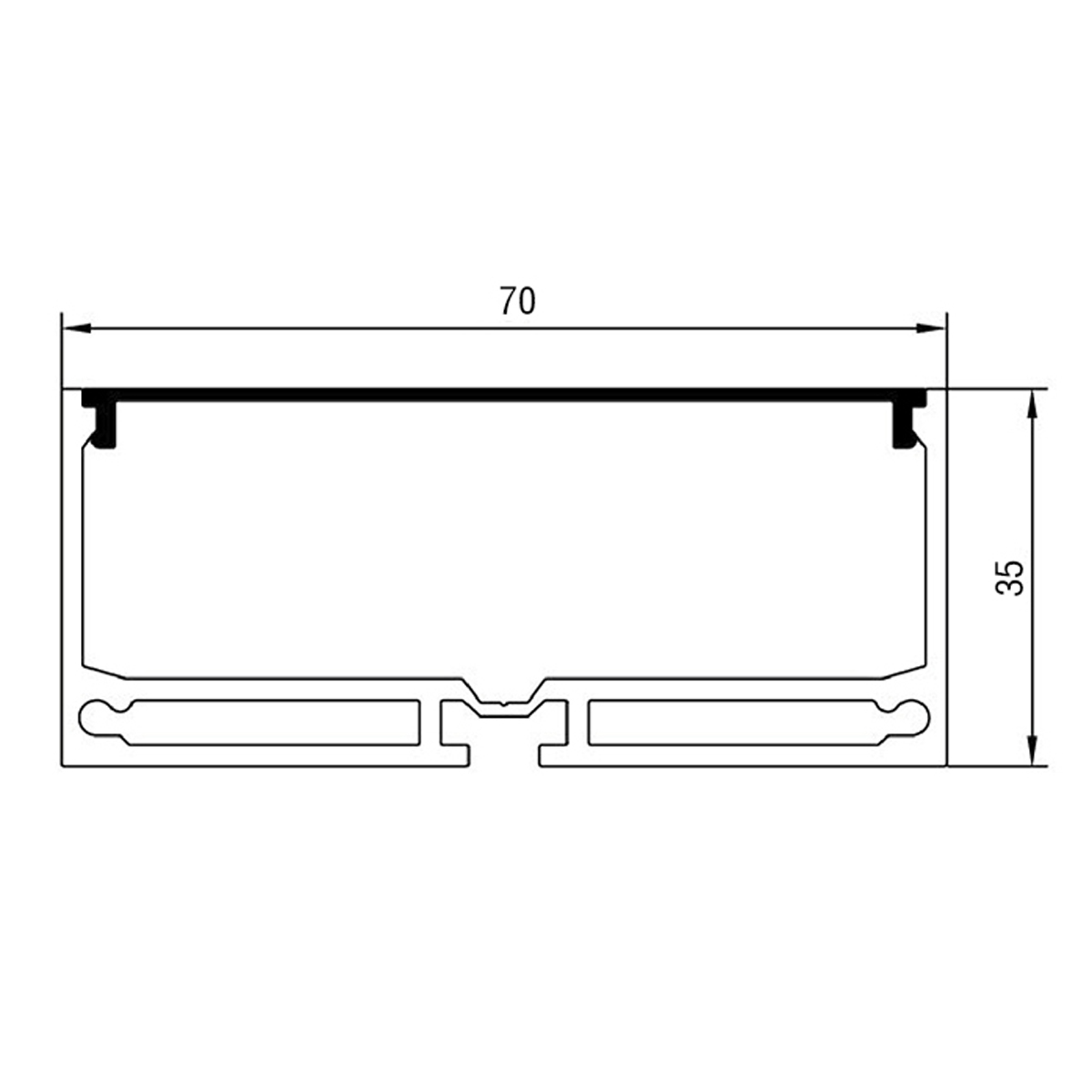 Подвесной/накладной алюминиевый профиль Donolux DL18513 S