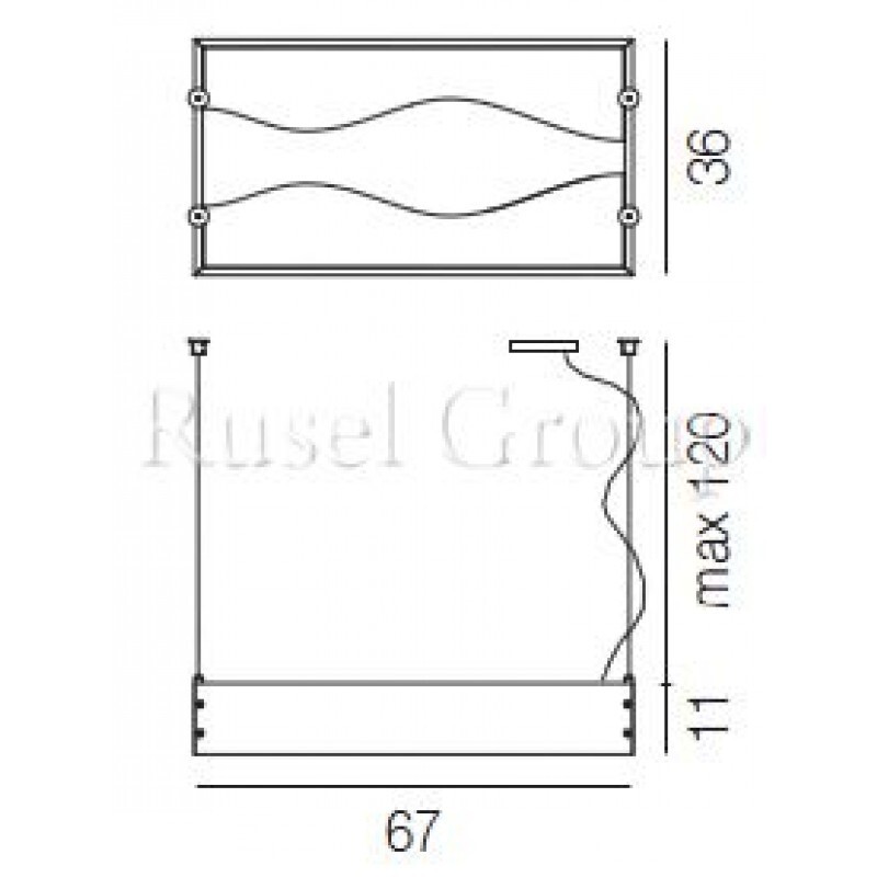 Подвесной светильник Vistosi TABLO SP 2S P