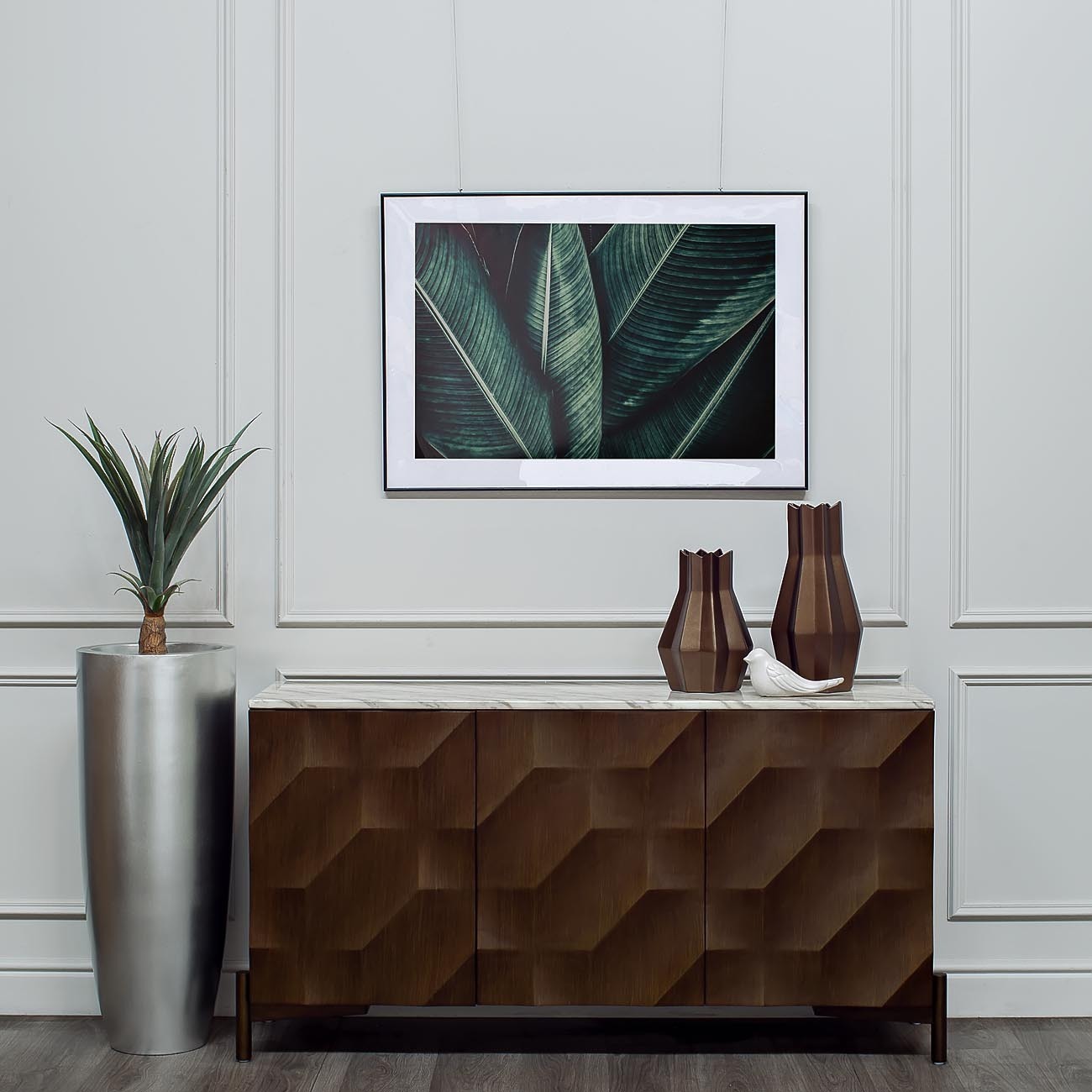 Кашпо серебряное Garda Decor ZS-C899-36