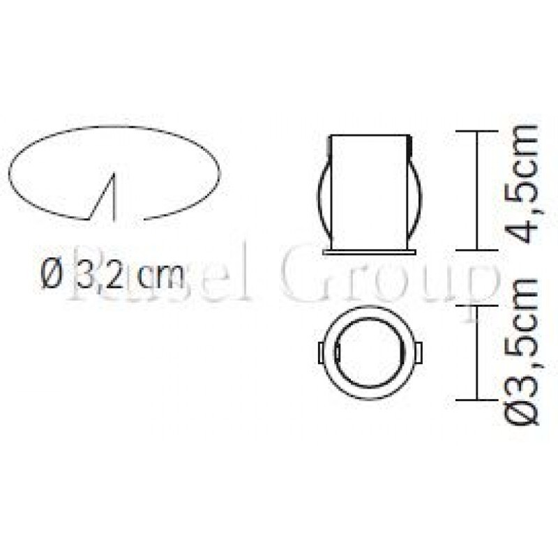 Встраиваемый светильник Fabbian Cricket D60 F24 60