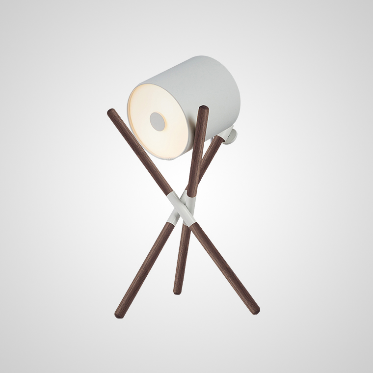 Настольная лампа SHIFT LAMP Dark Brown White by ImperiumLoft