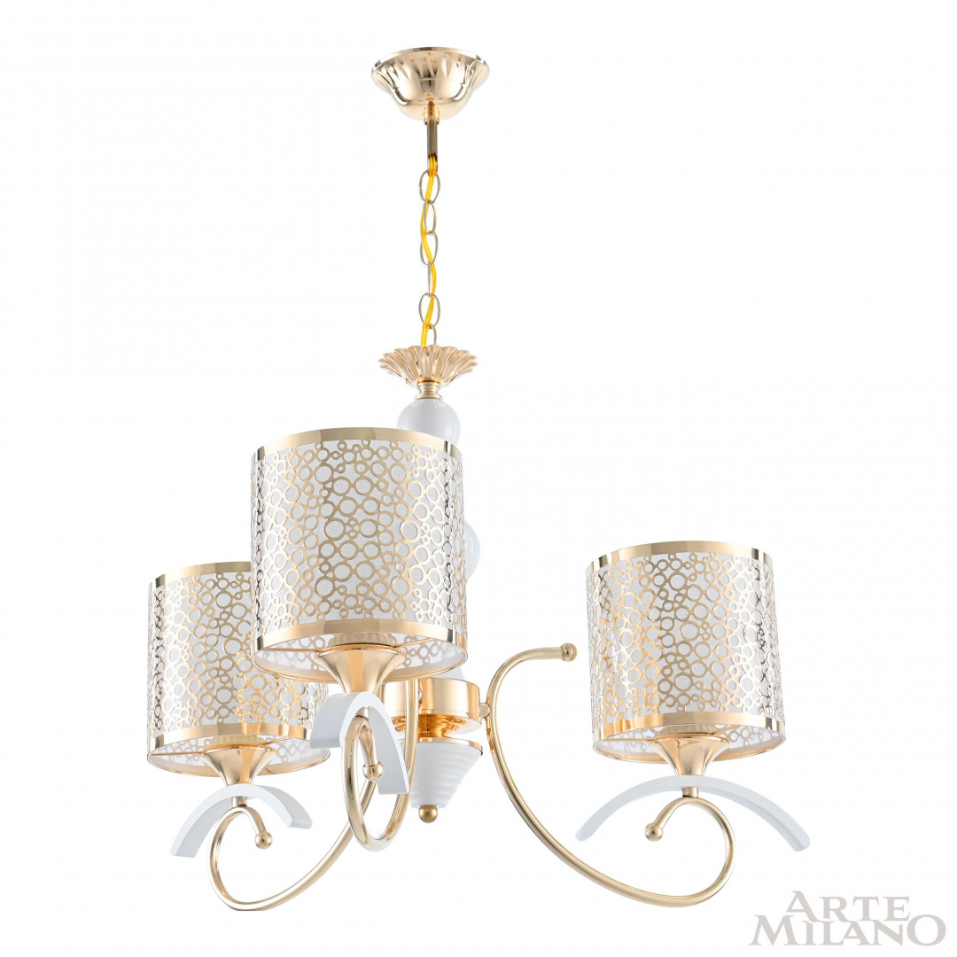 Люстра подвесная с плафонами 309787/3 Wh/Gd Arte Milano