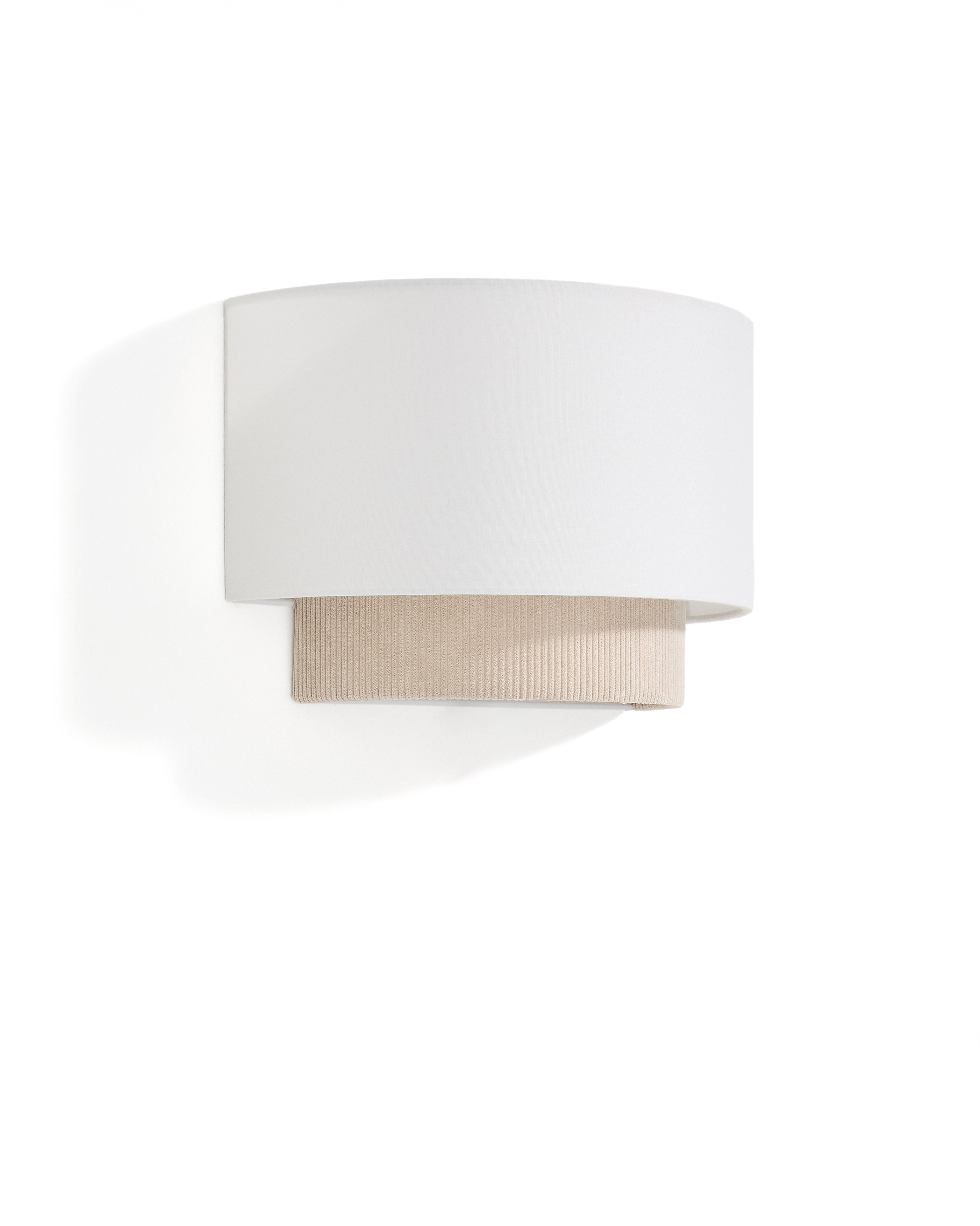 Настенный светильник Bianella из хлопка и бежевого вельвета, Ø 40 см La Forma (ex Julia Grup)