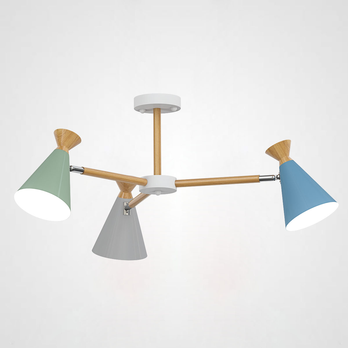 Люстра на штанге OLA D60,5 Green, Gray, White by ImperiumLoft