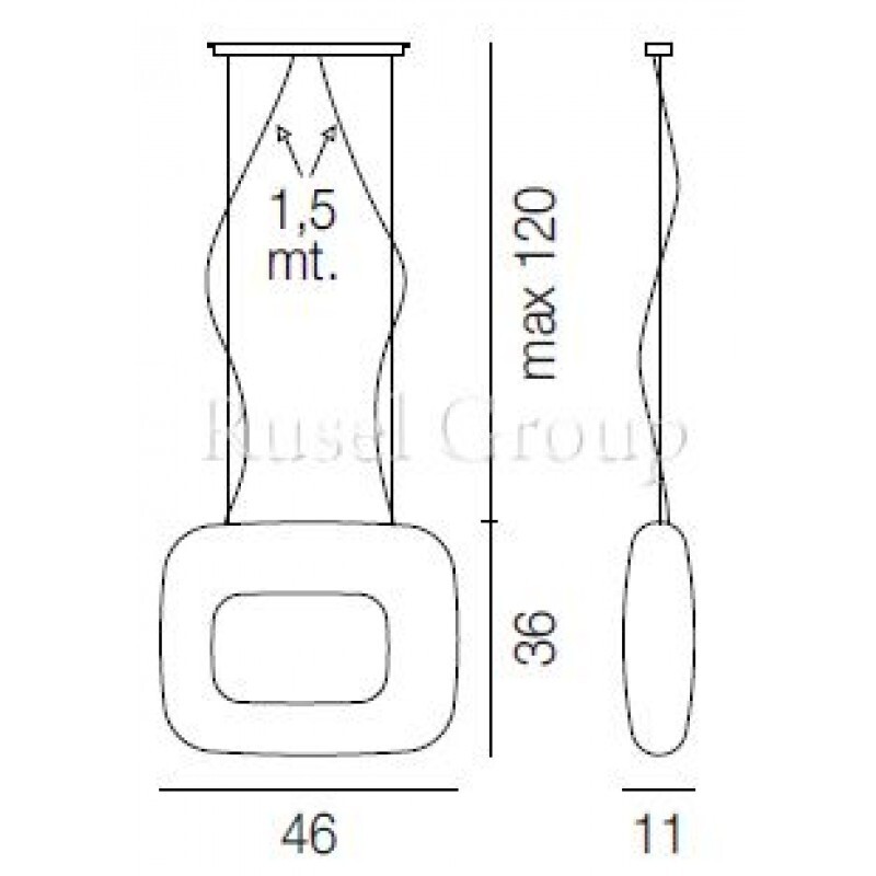 Подвесной светильник Vistosi DOS SP R