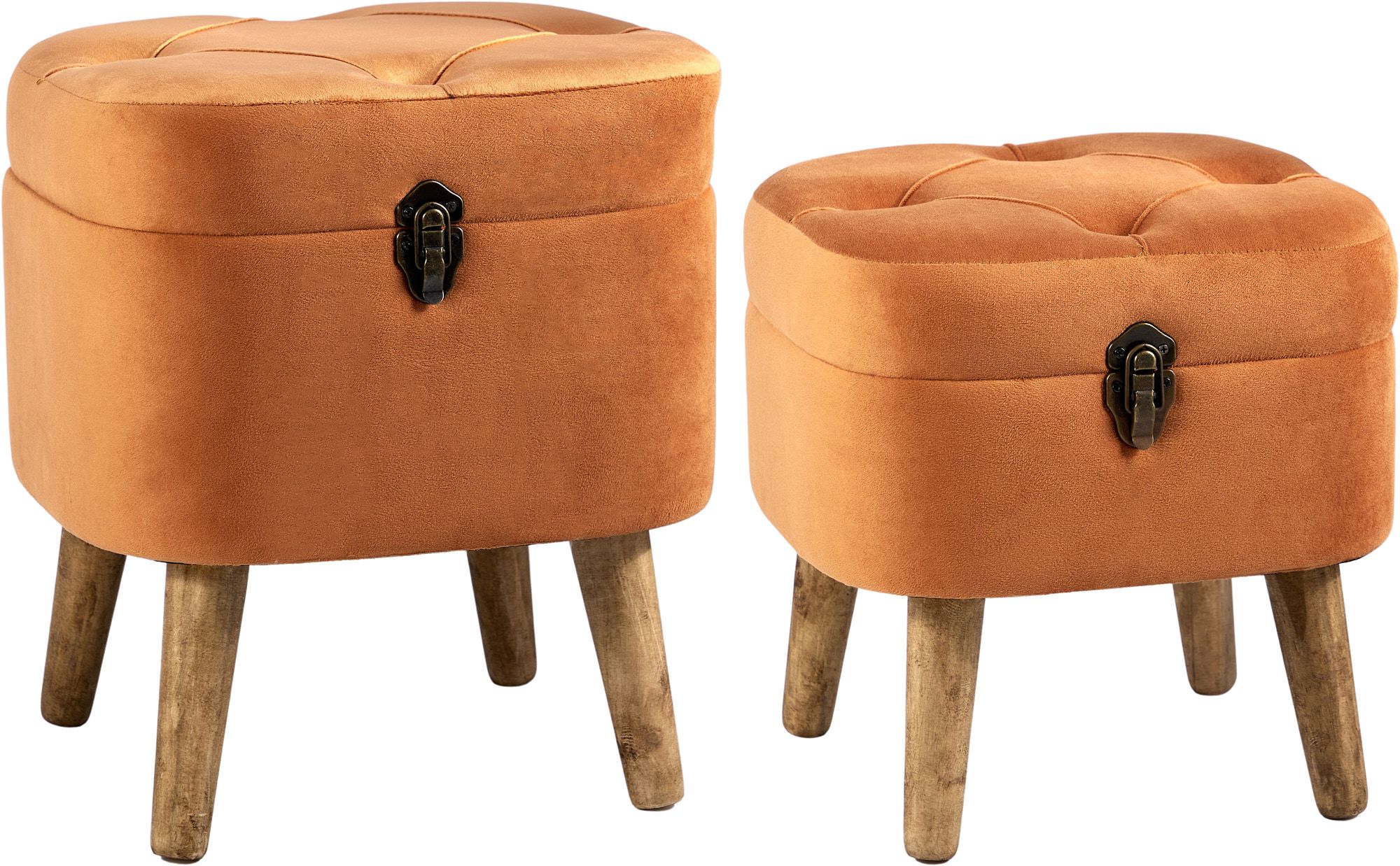 Пуфы с крышкой, набор Glasar 49-307/BM