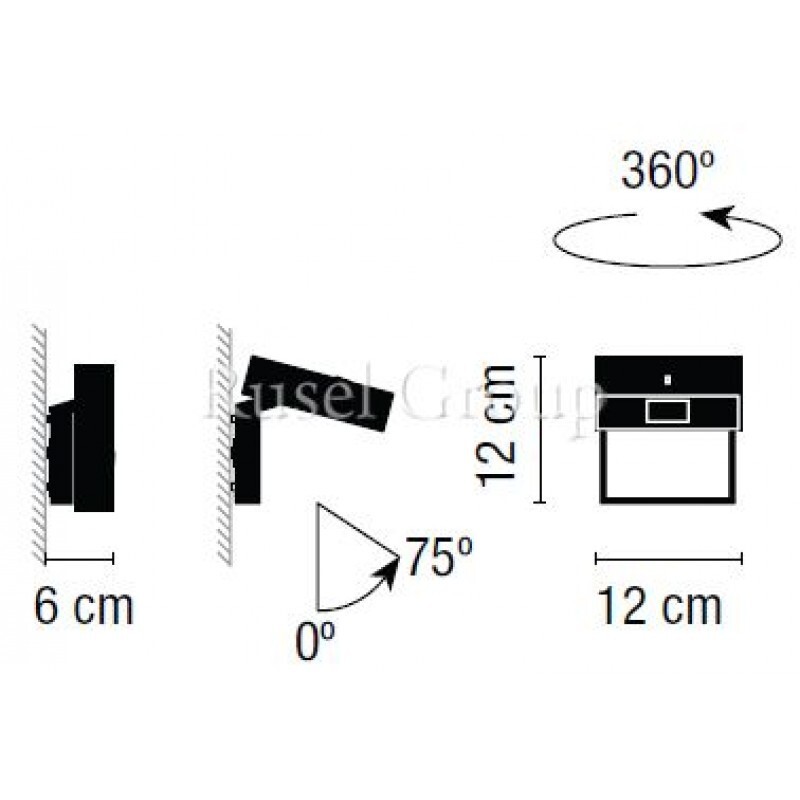 Настенный светильник Vibia Alpha 7940