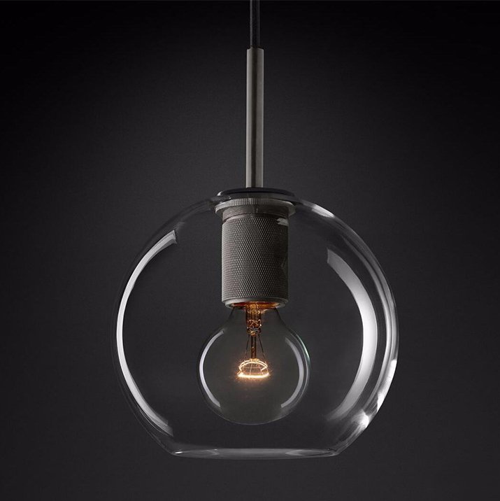 Подвесной Светильник Rh Utilitaire Globe Pendant Black By Imperiumloft
