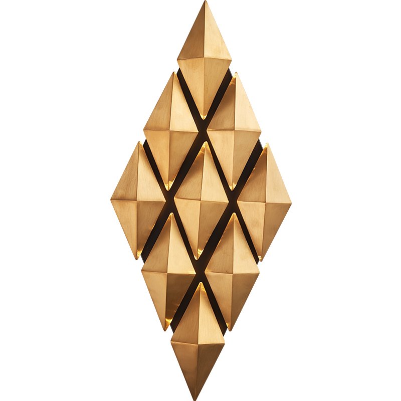 Бра Honeycomb Gold lozenges Wall Lamp by ImperiumLoft