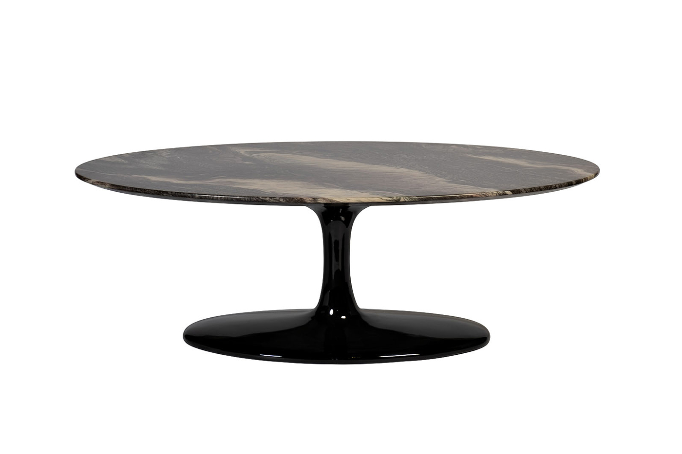 Стол журнальный овальный Cippolo черный искусственный мрамор Garda Decor 33FS-3076STOL/ZH