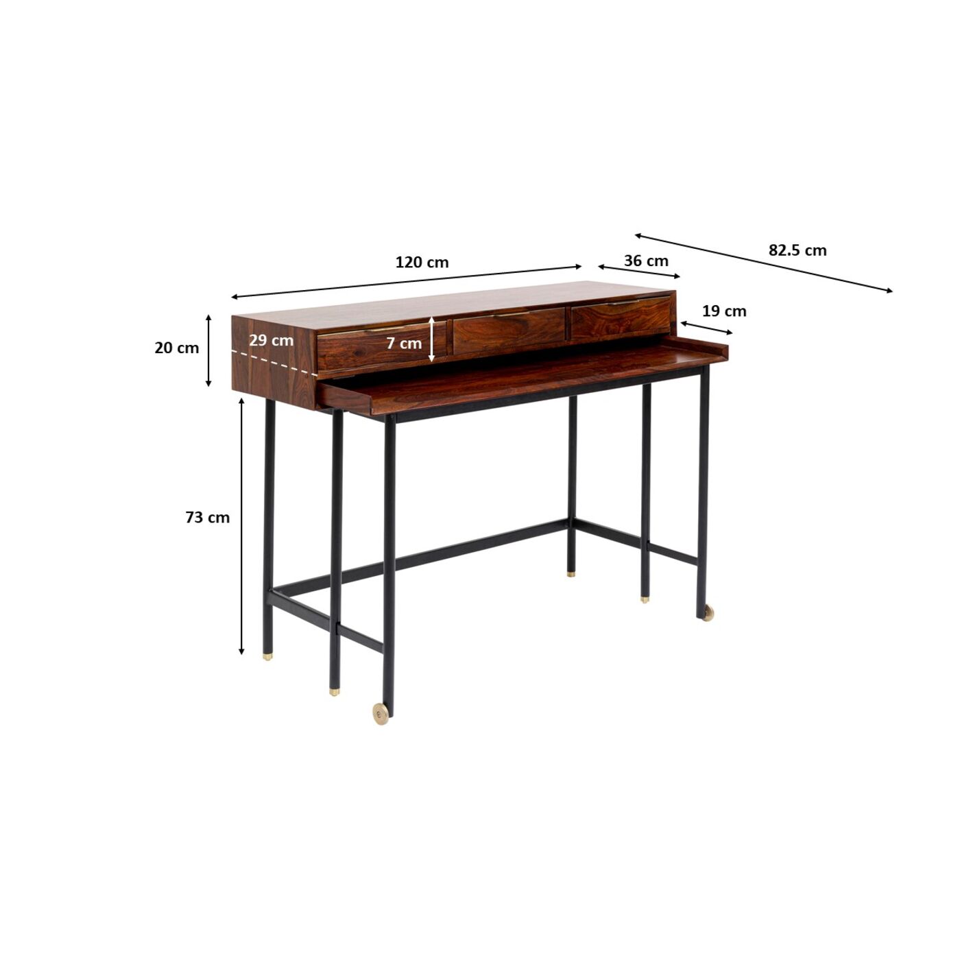 Стол письменный Ravello 120x82 см KARE 85686