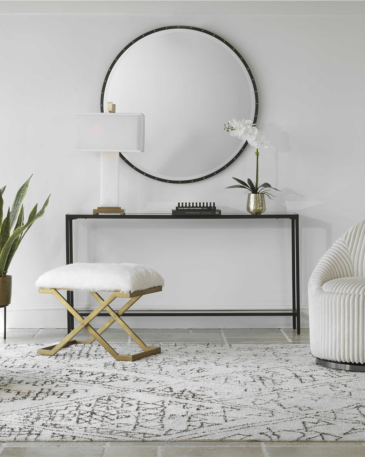 Черная консоль Уитман Louvre Home LHF235B