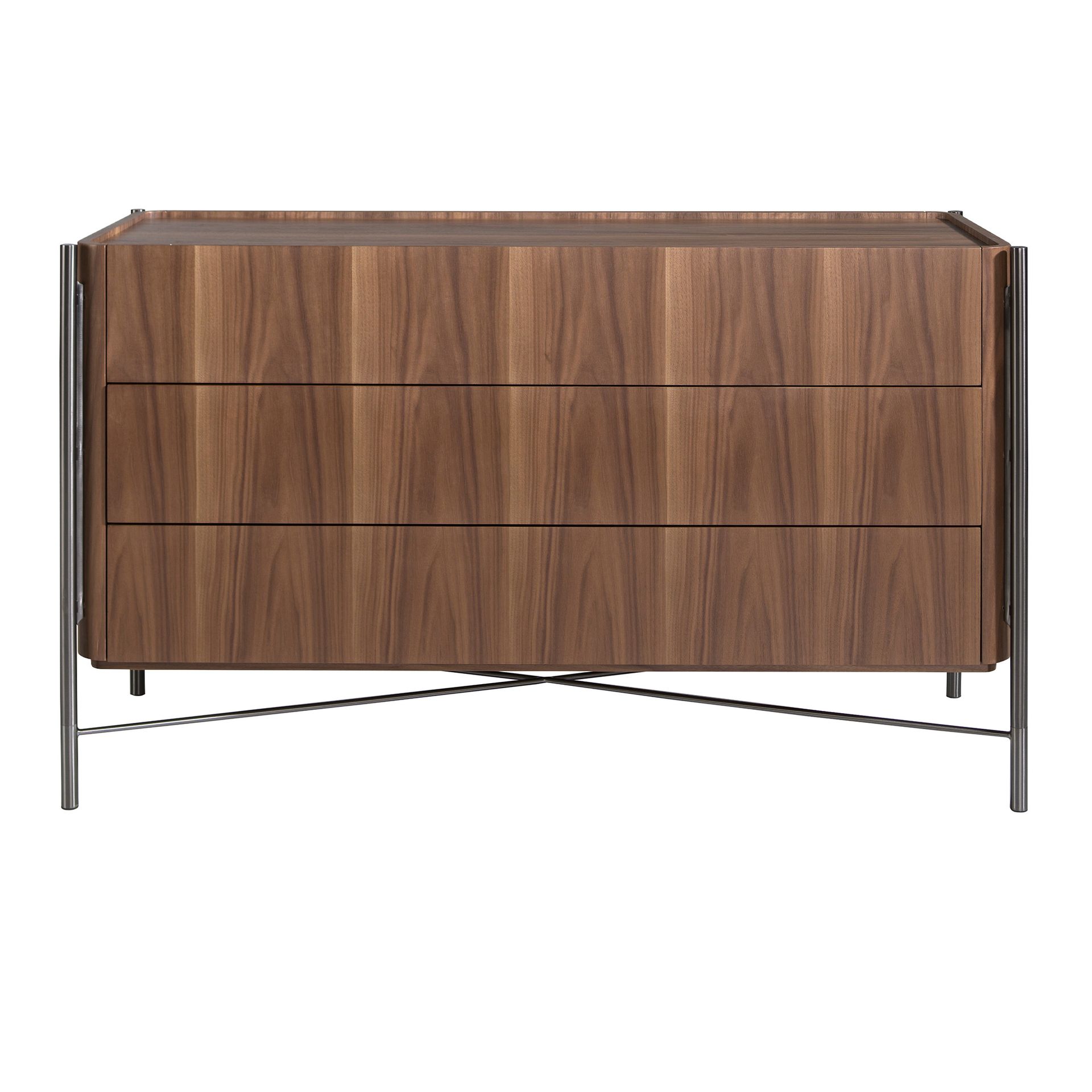 Комод 7139/MC2201DR из ореха и затемненной стали Angel Cerda
