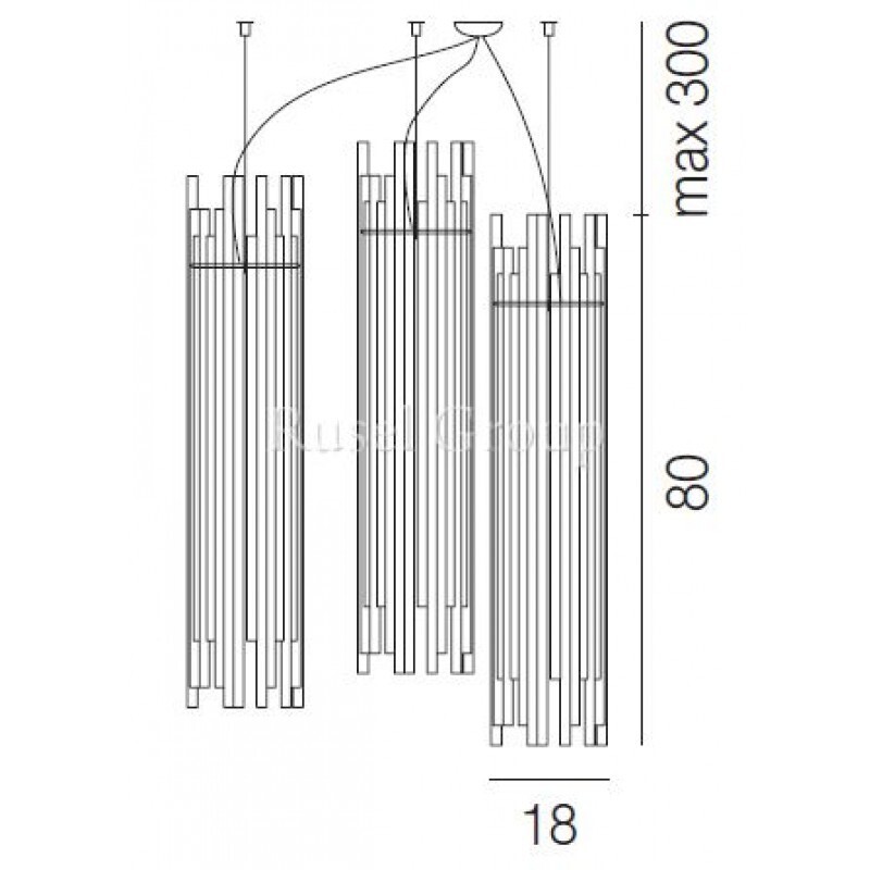 Подвесной светильник Vistosi DIADEMA SP 18 D3