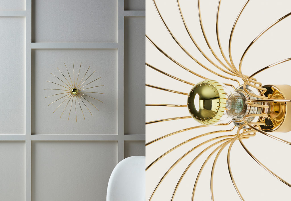 Бра Spider 52 cm золотое Aromas del Campo