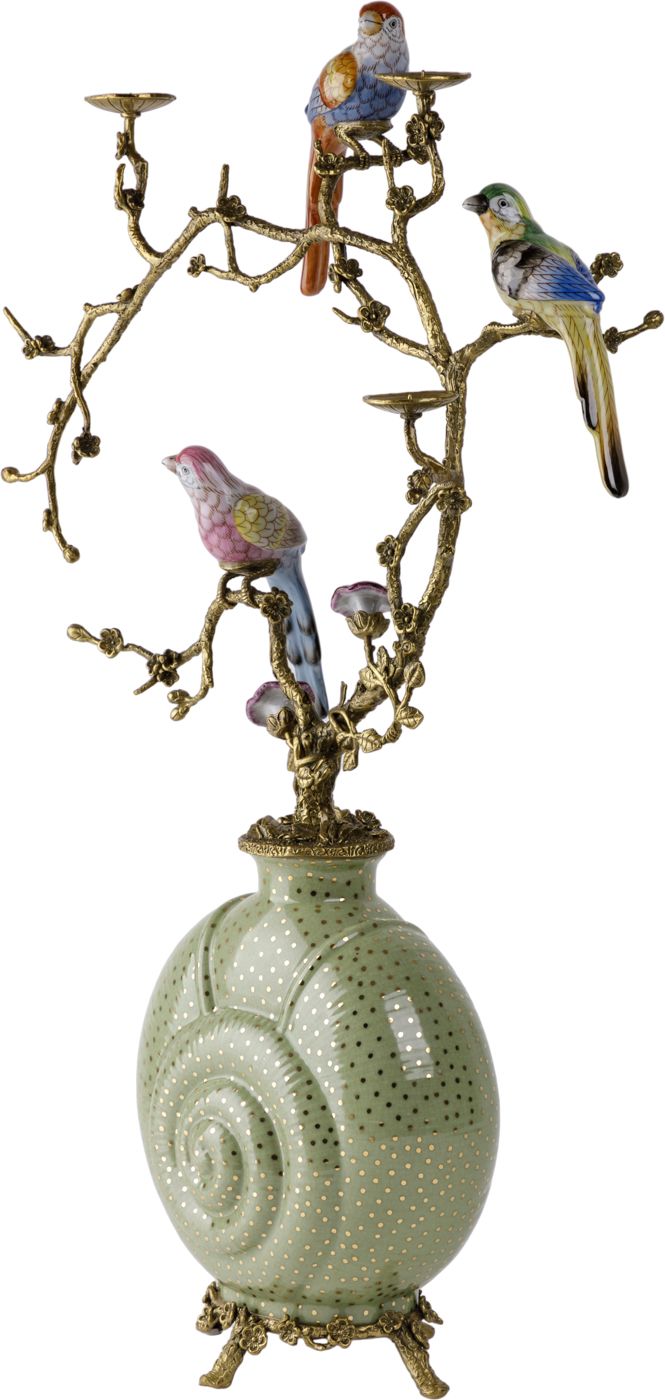 Подсвечник с птицами Glasar 31G2148/A1245HC/HLG1921