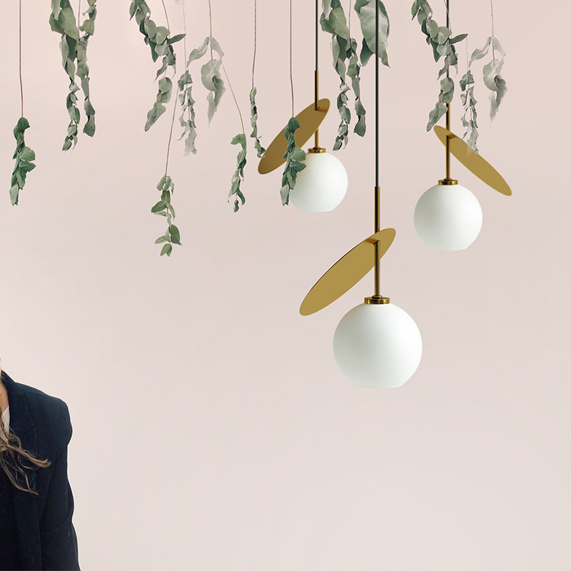 Подвесной светильник CHERRY D25 Gold/White by ImperiumLoft