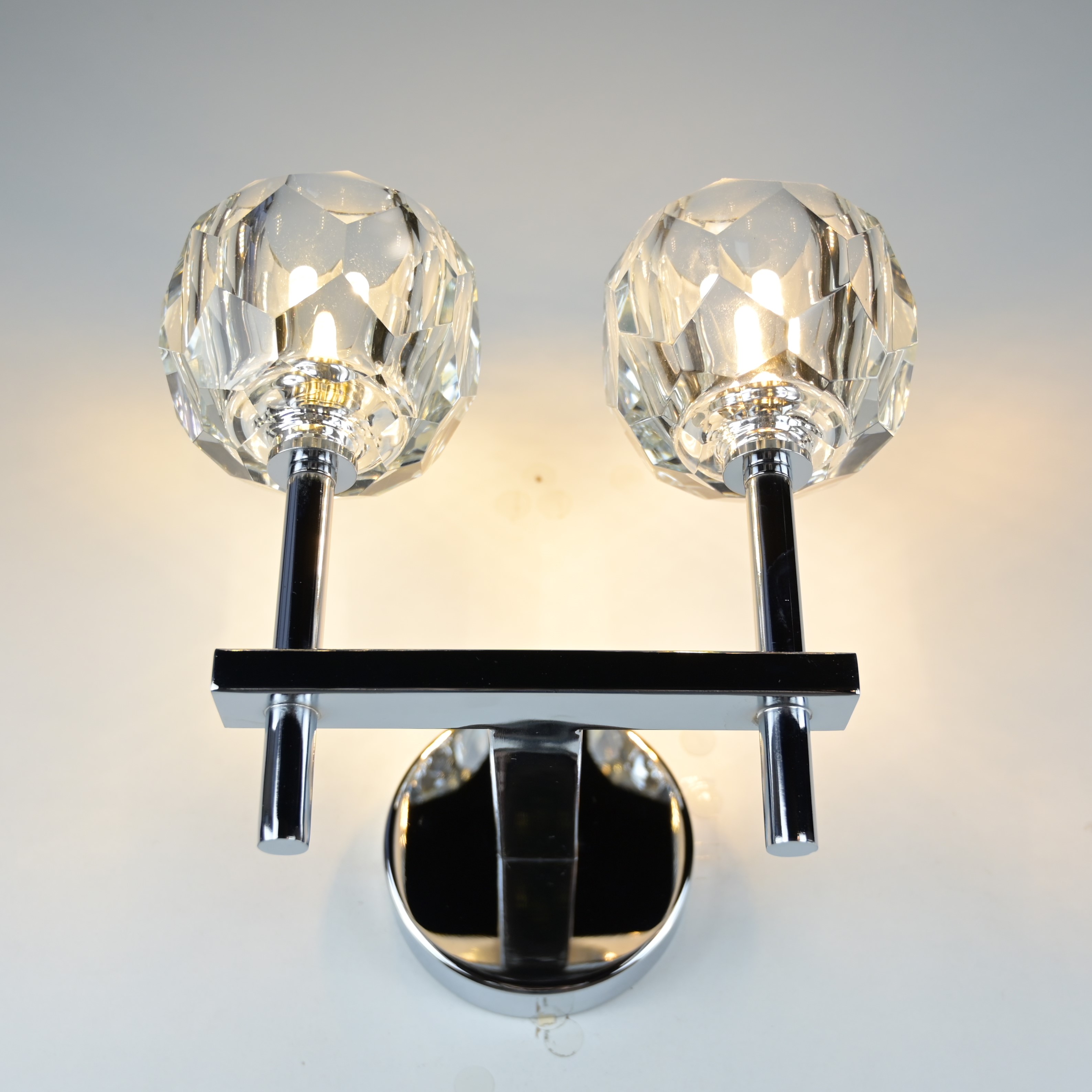 Бра Rh Boule De Cristal Double Sconce Chrome By Imperiumloft