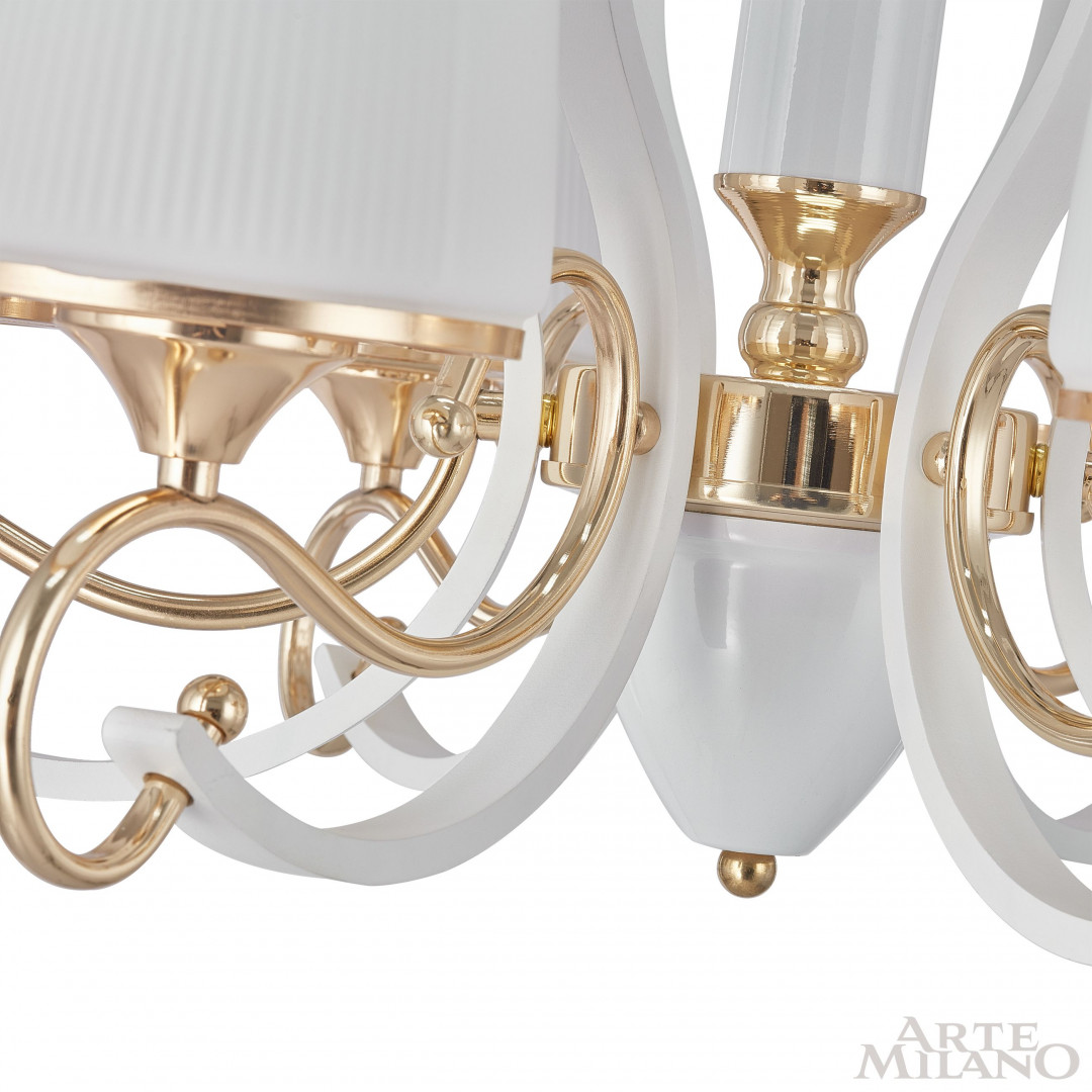 Люстра подвесная с плафонами 303857/6 Wh/Gd Arte Milano